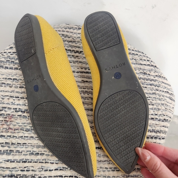 Rothy's The Point Toe Flats Marigold Yellow Size 5.5 Womens - Picture 6 of 6
